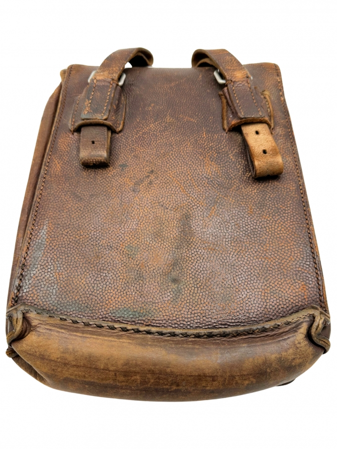 WWII German Melde Kartentasche Black Leather M1935 Mapcase with