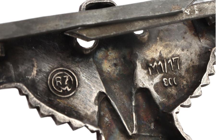 Original WW2 German Reichsadler and Totenkopf Visor Cap Decal Set