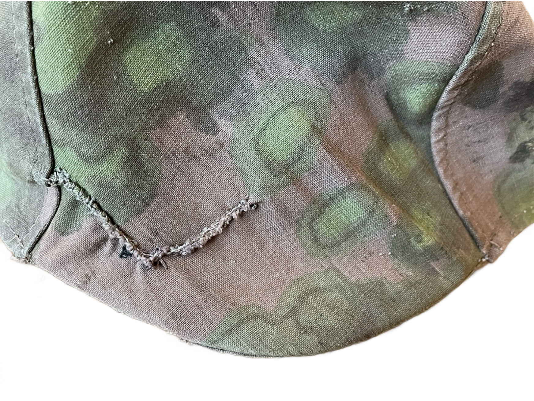 WWII Original German M35 ET64 Double Decal SS Helmet with Leather Chin ...