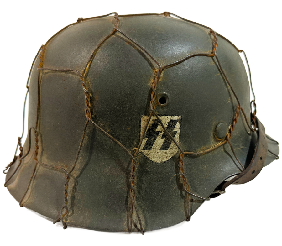 WW2 Original German Waffen SS M42 Single Decal ET64 ,Chicken Wired