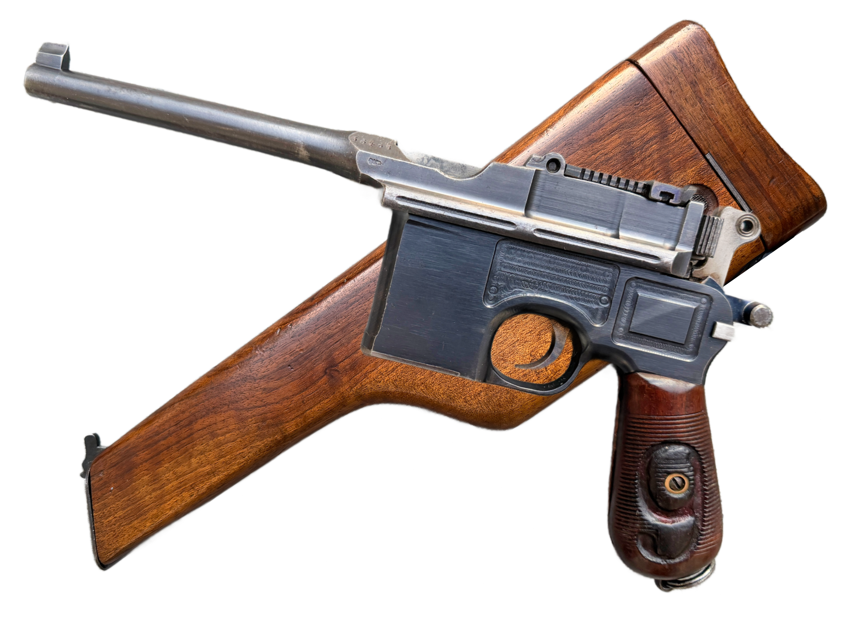 Original WW1 German Waffenfabrik Mauser Red 9 C96 Broomhandle 9mm