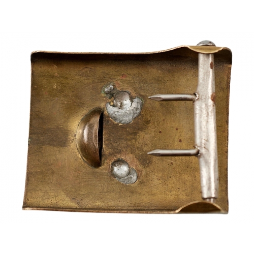 German SA Mobile Swastika All-Brass Belt Buckle (Original) - Photo 2