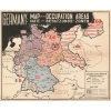 1945 Atlanta GmbH Map of Germany and Allied Occupation Zones After World War II (Original) - Photo 1