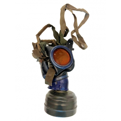 WW2 Original German M38 G-Maske or Gasschutzmaske Gas Mask and Canister with Original Straps