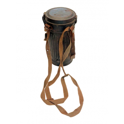 WW2 Original German M38 G-Maske or Gasschutzmaske Gas Mask and Canister with Original Straps