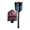 WWII German Folding Shovel + Black Leather Carrier (Original) - Photo 6