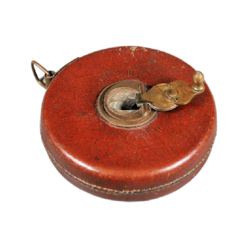 WW2 German Soldier Tape Measure BESTE HARTLEDER KAPSEL 20m Leather Case 