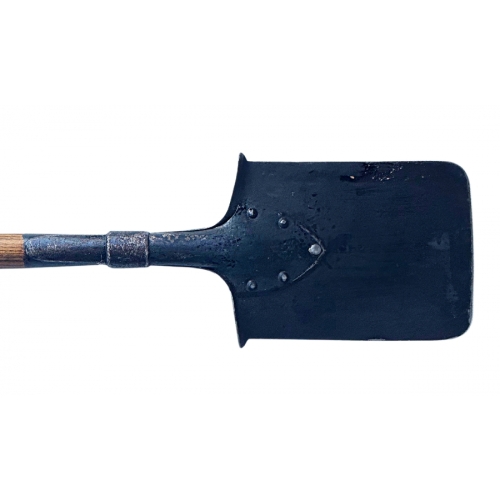 WWII Original German Entrenching Straight Edge Shovel with wooden Handle