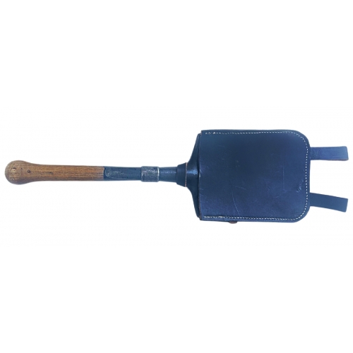 WWII German Entrenching Straight Edge Shovel with wooden Handle