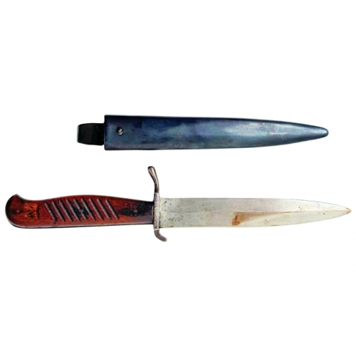 WW1/WW2 German Trench Boot Fighting Knife with Scabbard (Original) - Photo 3