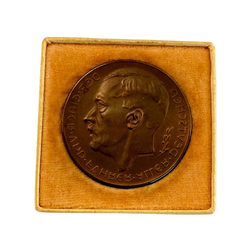 1938 Adolf Hitler Medallion Bronze Coin (Original) - Photo 3