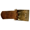 WWII German Army Heer EM Combat Buckle with Leather Tab (Original) - Photo 2
