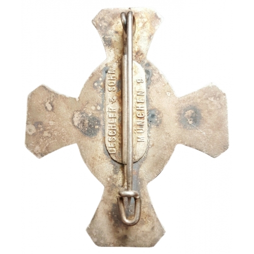 WWI Bavarian Veterans Bayerischer Kriegerbund Dem Verdienst Badge by Deschler