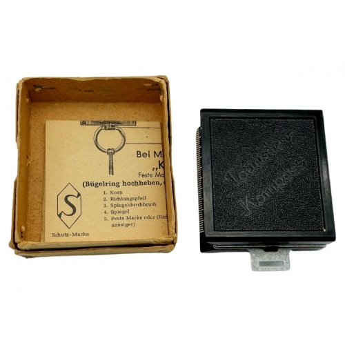 WWII German Melde Kartentasche Black Leather M1935 Mapcase with Contents Original