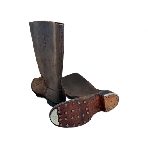WW2 German M39 Brown Leather Jackboots (Reproduction) - Photo 2