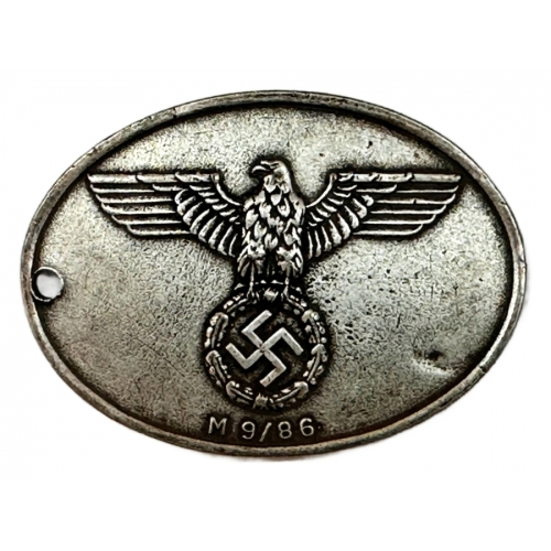 Nazi Gestapo Police Identification Badge - Marked M9/86 (Reproduction) - Photo 3