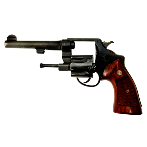 Smith & Wesson Model 1917 Brazilian Double Action 45 CAL ACP Revolver with Strebe Gun Works Holster