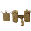 WW2 British Military Issue P-37 Canteen with Khaki Cover and Canvas Webbing Cradle, Shoulder Strap and two M.W.&S Ammo Pouches