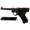 Original German 1940 P.08 42 CODE All-Matching Luger Pistol with Wood Checkered Grips and Matching Magazine