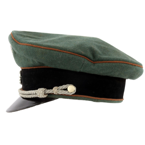 WW2 German SS-Totenkopfverbände Concentration Camp Officer Visor Cap 