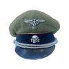 WW2 Original German SS Totenkopfverbände Concentration Camp Officer Visor Cap 