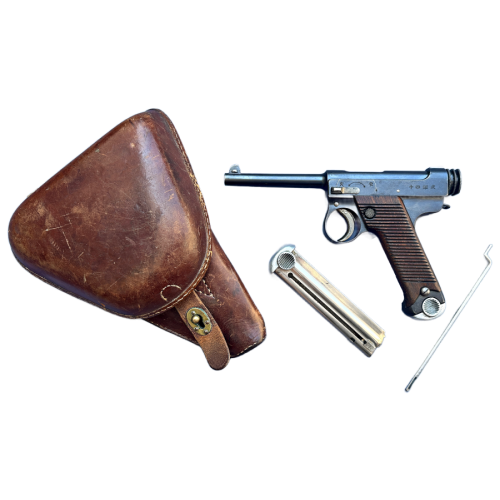 Japanese Army Type 14 Nambu 8mm Pistol With Holster Rig