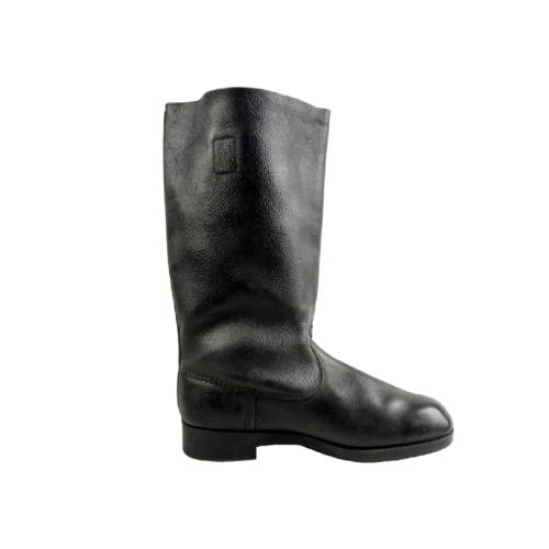 WW2 German EM Black Leather Combat Jackboots
