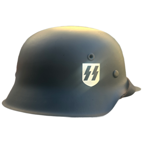 German Waffen SS M42 Single Decal ET64 Helmet Reproduction