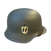 German Waffen SS M42 Single Decal ET64 Helmet Reproduction