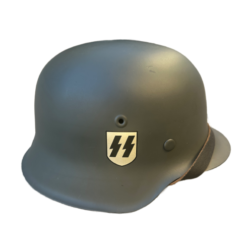 German Waffen SS M42 Single Decal ET64 Helmet Reproduction