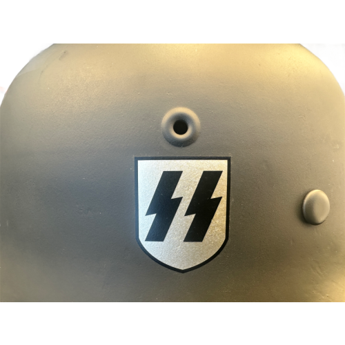 German Waffen SS M42 Single Decal ET64 Helmet Reproduction