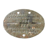 WW2 German Zollgrenzschutz Hamburg Army Soldiers Identification Tag