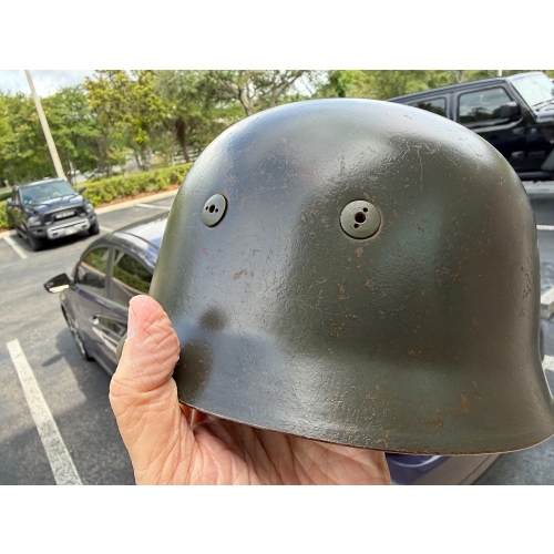 WW2 German Luftwaffe, M38 Paratrooper Double Decal Helmet (Original) - Photo 4