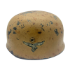 WW2 German Luftwaffe, M38 Tropical Camo Paratrooper Single Decal Helmet Original