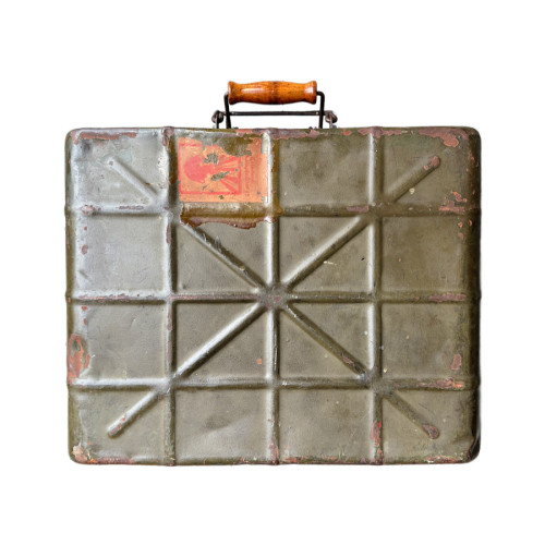 WW2 Original German Metal M24 Stick Grenade Case Dated 1940 With 5 Original Stick Grenades