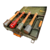 WW2 Original German Metal M24 Stick Grenade Case Dated 1940 With 5 Original Stick Grenades
