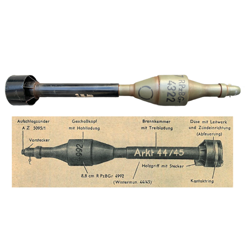 WW2 German Panzerschreck Round Rpzb Gr4322 