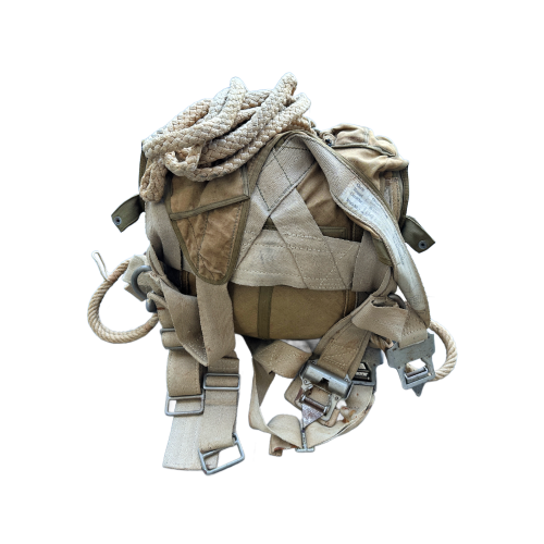 WW2 Original German Paratrooper Fallschirmjager Parachute Complete Set with Harness