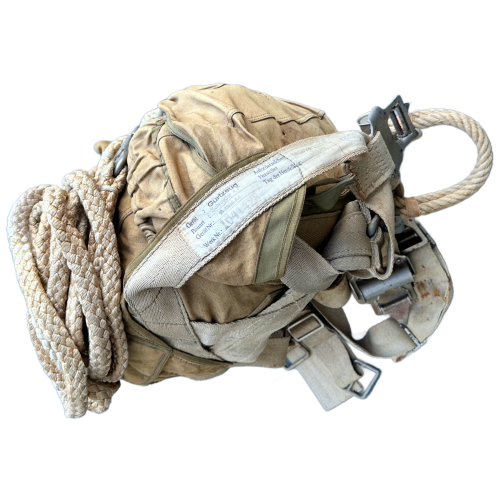 WW2 Original German Paratrooper Fallschirmjager Parachute Complete Set with Harness