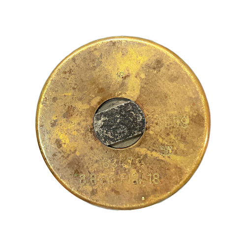  WW2 German Flak 88mm High-Explosive Inert Shell with Brass Casing Dated 1939