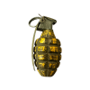 WW2 Original U.S. MkII Early Yellow Pineapple Frag Grenade with M10A3 Fuze - Inert