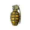 WW2 Original U.S. WWII MkII Yellow Pineapple Grenade 