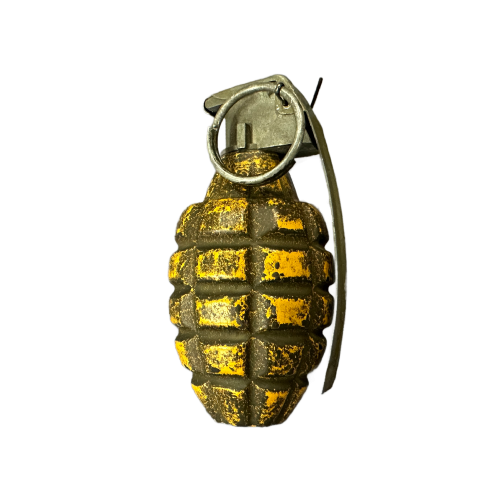 WW2 Original U.S. WWII MkII Yellow Pineapple Grenade 