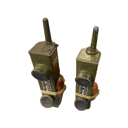 Original WWII U.S. Signal Corps BC-1000 Backpack Radio Receiver and Transmitter - Dated 1944 & a Matching Set of Walkie-Talkies