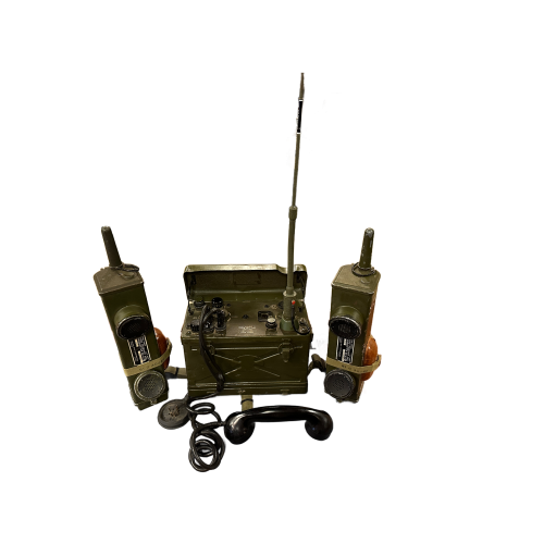 Original WWII U.S. Signal Corps BC-1000 Backpack Radio Receiver and Transmitter - Dated 1944 & a Matching Set of Walkie-Talkies