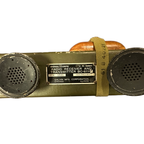 Original WWII U.S. Signal Corps BC-1000 Backpack Radio Receiver and Transmitter - Dated 1944 & a Matching Set of Walkie-Talkies