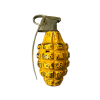 WW2 Original U.S. MkII Early Yellow Pineapple Frag Grenade with M10A2 Fuze - Inert 