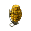 WW2 Original U.S. MkII Early Yellow Pineapple Frag Grenade with M10A2 Fuze - Inert 
