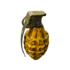 WW2 Original U.S. MkII Early Yellow Pineapple Frag Grenade with M10A2 Fuze - Inert 