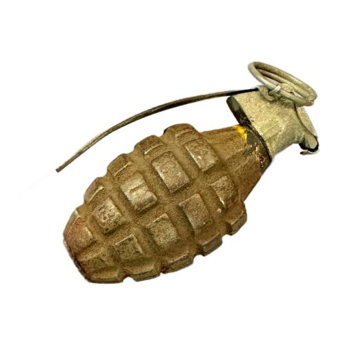 WW2 Original U.S. MkII Frag Grenade with M200A1 Fuze Inert for Sale